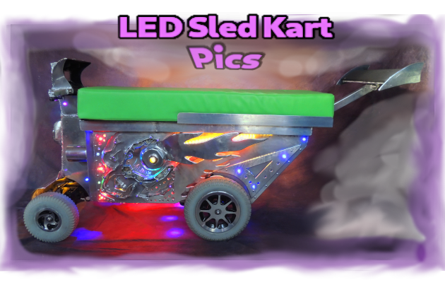 This image is of a Wildman mobility kart called the LED Sled.